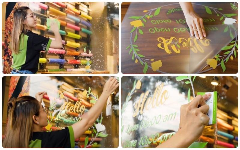 Cách dán decal kính mịn màng, không bọt và không rỗ