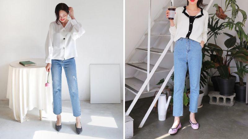 5 cách phối đồ đẹp mắt với quần jean ống đứng cho các nàng yêu thích phong cách thời thượng