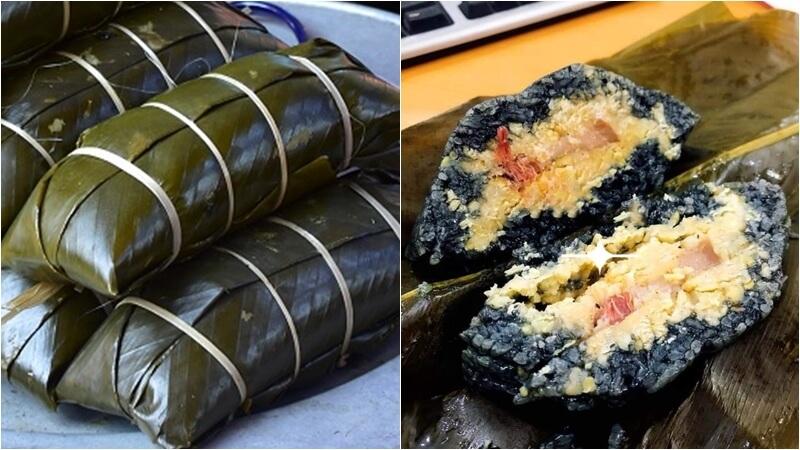 Bánh chưng đen – món quà Tết đặc trưng không thể thiếu trong những ngày lễ Tết cổ truyền của dân tộc Tày.