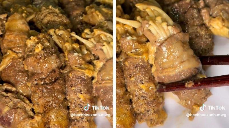 2 công thức chế biến bò cuộn nấm kim châm đậm đà, hấp dẫn như nhà hàng 5 sao