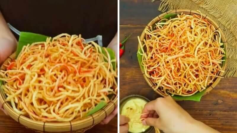 Khám phá công thức làm thanh cua chiên giòn, món ăn vặt đặc trưng nổi tiếng của Thái Lan, mang đến hương vị mới lạ và hấp dẫn.
