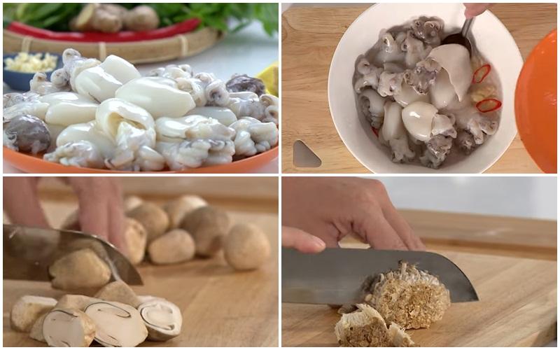 Cuối tuần, gia đình quây quần bên nồi lẩu mực nấm, một bữa ăn ấm áp và ngon miệng, thật tuyệt vời phải không?