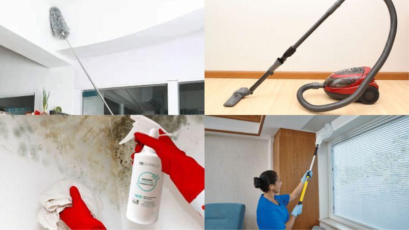 Hướng dẫn vệ sinh trần nhà phù hợp với từng loại vật liệu