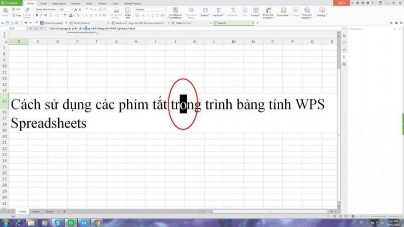 Top 10 phím tắt quan trọng trong WPS Spreadsheets bạn nên biết