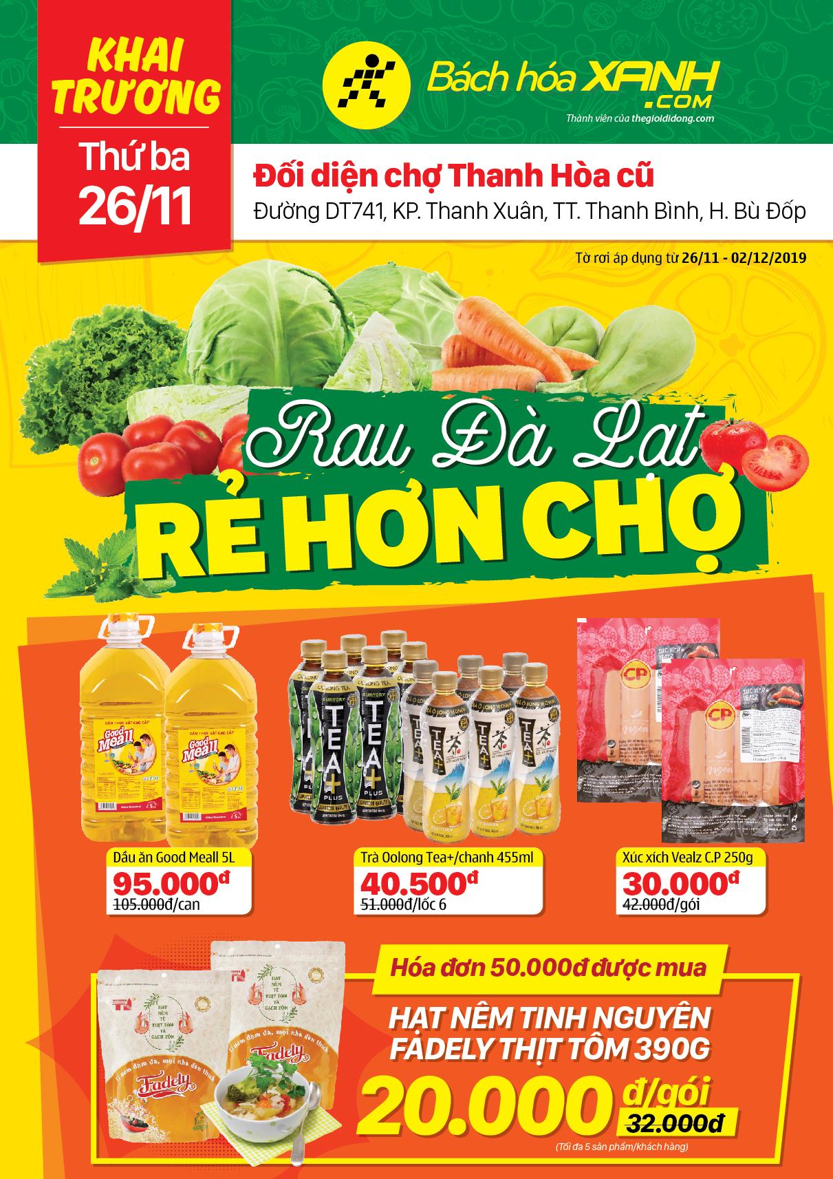 Tripi tại Đường DT741, Thanh Xuân chính thức khai trương vào ngày 26/11/2019