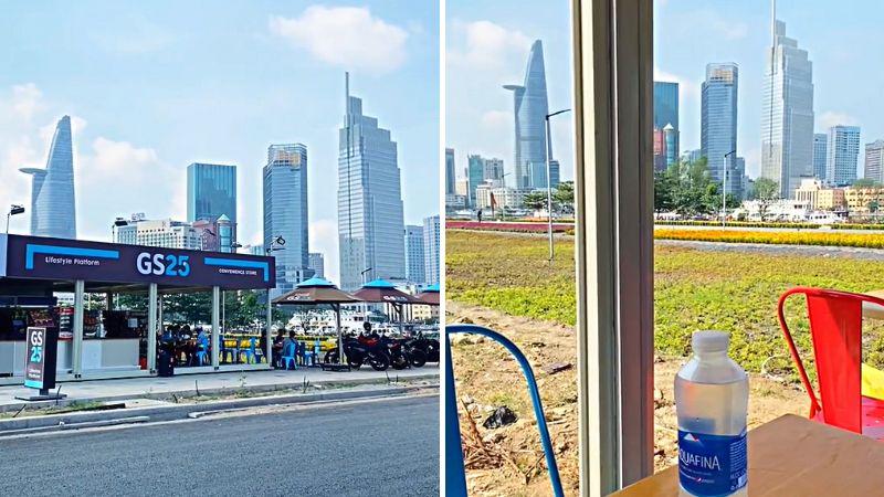 Check-in cửa hàng tiện lợi với view sông Sài Gòn đẹp tựa phim Hàn