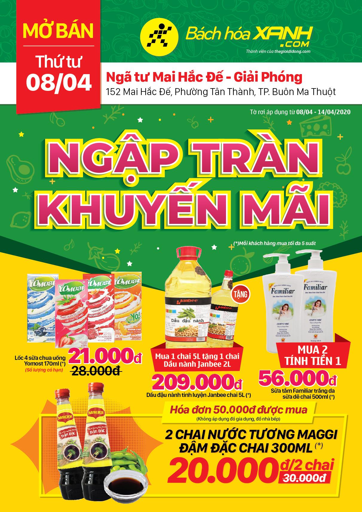 Cửa hàng Tripi tại 152 Mai Hắc Đế, TP. Buôn Ma Thuột đã chính thức khai trương vào ngày 08/04/2020, mang đến cơ hội mua sắm tuyệt vời cho người dân nơi đây.