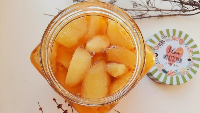 Cách tự làm đào ngâm đường ngon đúng điệu tại nhà