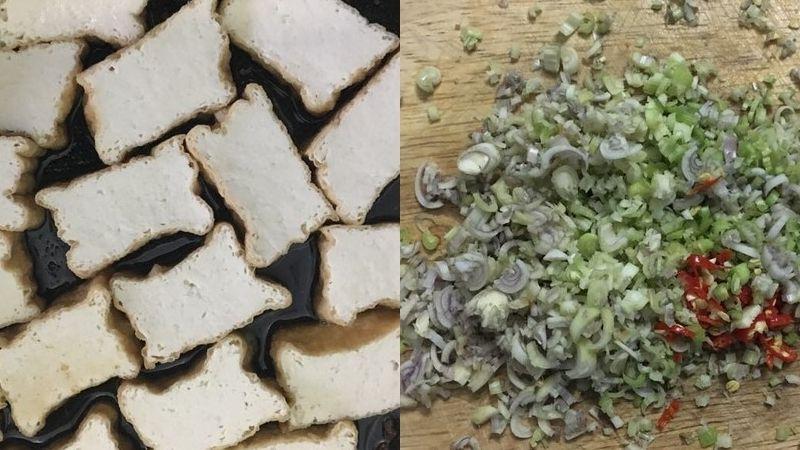 Bí quyết làm đậu hũ chiên sả ớt giòn thơm của bạn Chi, món ngon khó cưỡng.