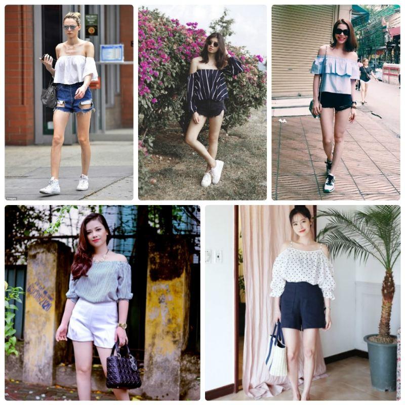 Top 10 cách mix đồ đẹp mắt với quần shorts cạp cao