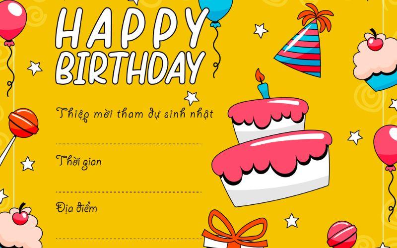Top 10+ mẫu thiệp mời sinh nhật dễ thương và ấn tượng dành cho bé yêu
