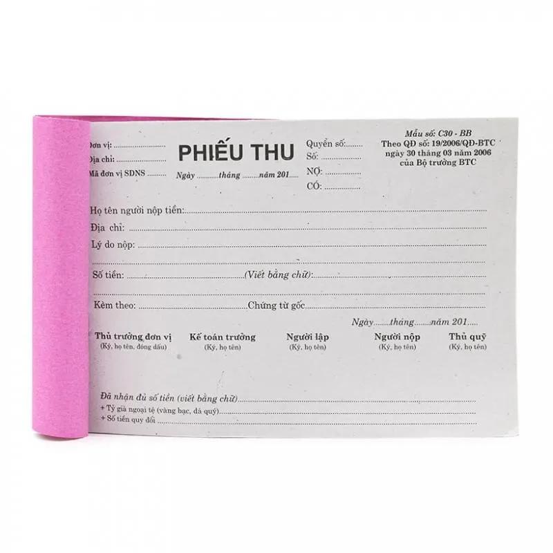 Top 4 địa chỉ in phiếu thu chi uy tín, giá tốt tại TP.HCM