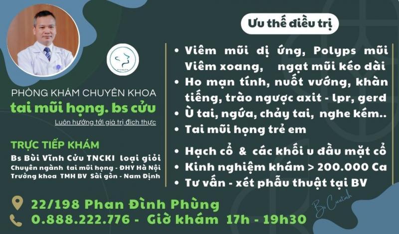 Top 4 phòng khám tai mũi họng chất lượng và uy tín tại tỉnh Nam Định