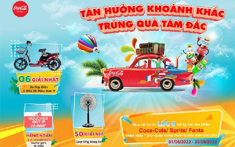 Mua các sản phẩm Coca-Cola để có cơ hội tham gia quay số may mắn.