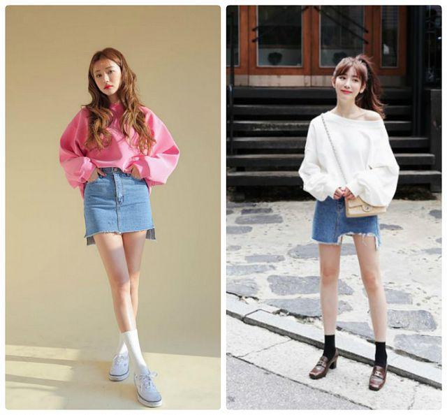 Top 10 cách kết hợp chân váy denim năng động và đơn giản