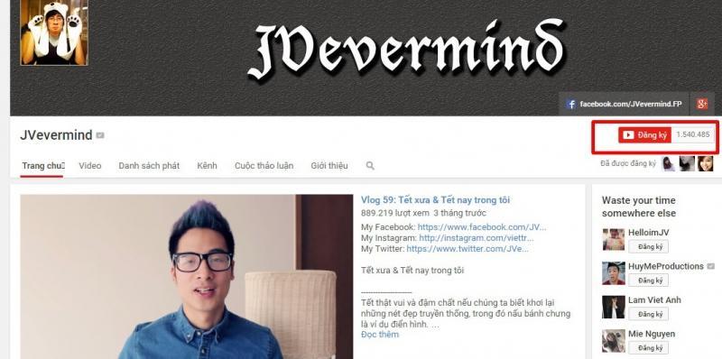 Top 11 kênh Youtube được yêu thích nhất tại Việt Nam