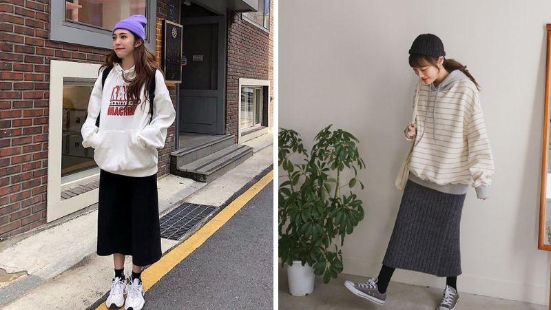 Gợi ý cách mix đồ với chân váy len dài để có một diện mạo hoàn hảo và nổi bật.