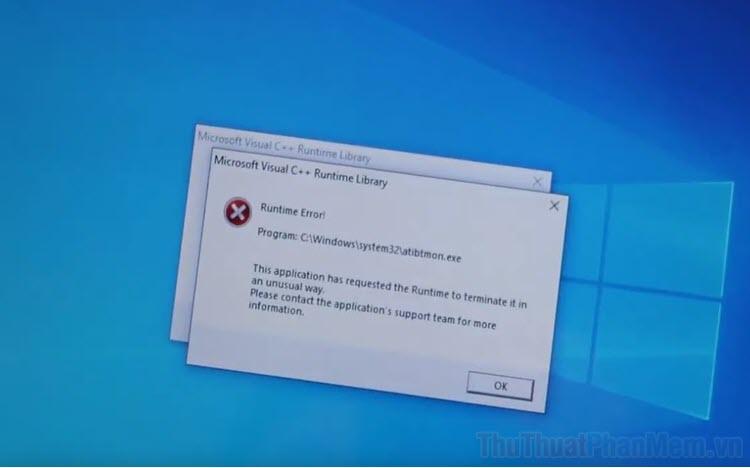 Giải pháp khắc phục lỗi Runtime R6034 trên Windows 10 hiệu quả