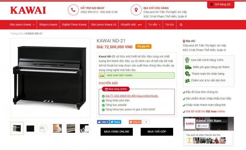 Top 5 địa chỉ mua đàn Piano Kawai ND-21 chính hãng giá tốt nhất thị trường