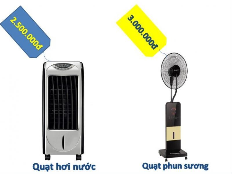 9 khác biệt thú vị giữa quạt hơi nước và quạt phun sương