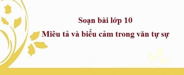 Top 6 Bài soạn 'Miêu tả và biểu cảm trong văn tự sự' Ngữ Văn 10 - Tinh hoa nghệ thuật kể chuyện