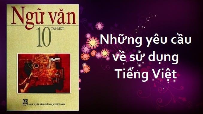 Top 5 Bài soạn mẫu 'Yêu cầu sử dụng tiếng Việt' Ngữ Văn 10 ấn tượng nhất