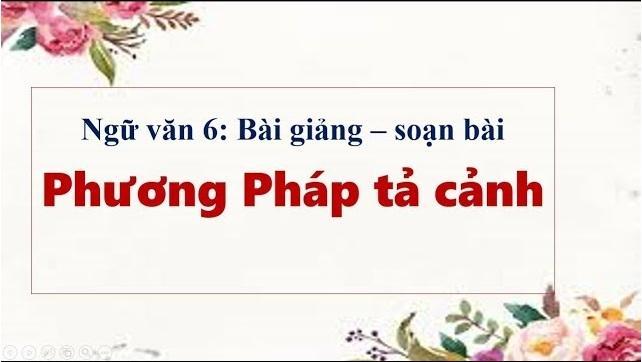6 Bài hướng dẫn 'Phương pháp tả cảnh' lớp 6 ấn tượng nhất