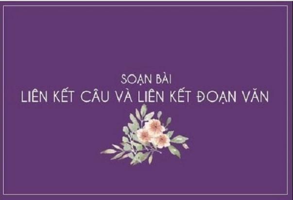 Top 6 Bài soạn "Liên kết câu và liên kết đoạn văn" lớp 9 tinh túy nhất