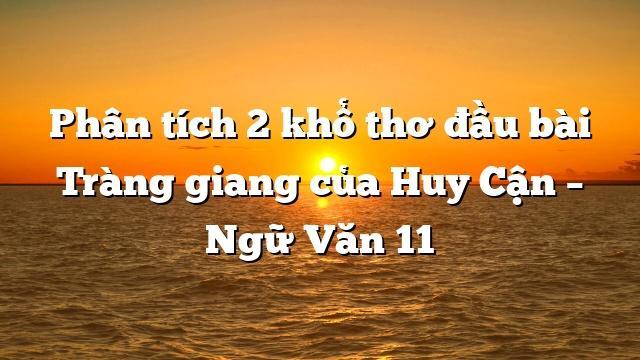 10 bài phân tích xuất sắc nhất về 2 khổ đầu 'Tràng giang' - Kiệt tác thơ đầy tâm trạng của Huy Cận (Ngữ văn 11)
