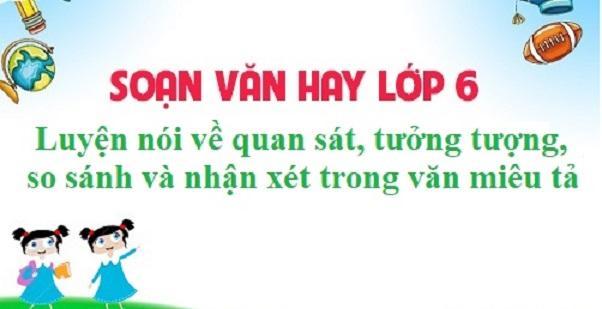 6 Bài hướng dẫn xuất sắc nhất về "Luyện nói kỹ năng quan sát, tưởng tượng, so sánh và nhận xét trong văn miêu tả" dành cho học sinh lớp 6