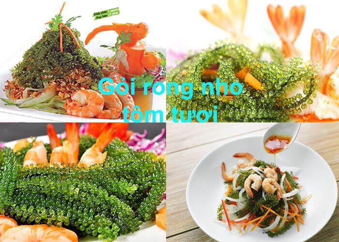 Top 10 món ngon đặc sắc chế biến từ rong nho - 'trứng cá muối xanh' của biển