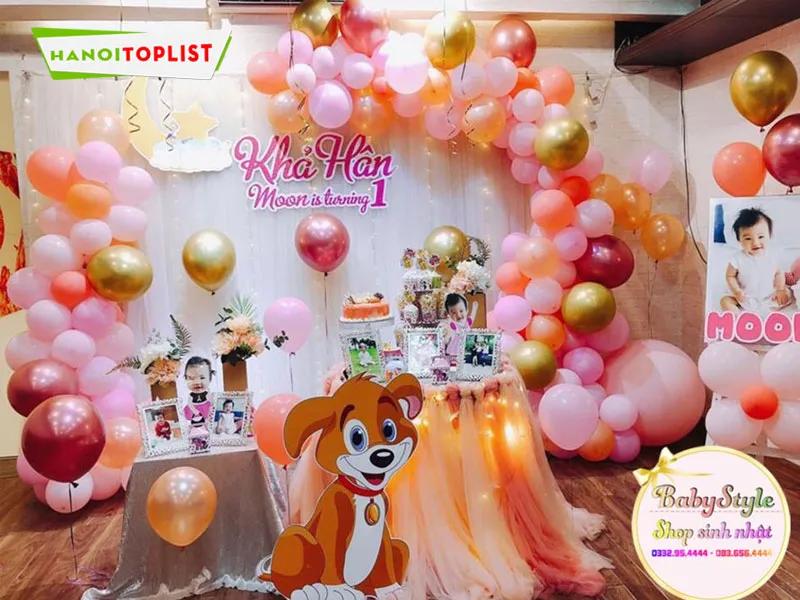 Danh sách hơn 10 cửa hàng uy tín chuyên cung cấp đồ trang trí sinh nhật cho bé tại Hà Nội, với mức giá phải chăng và mẫu mã đa dạng.