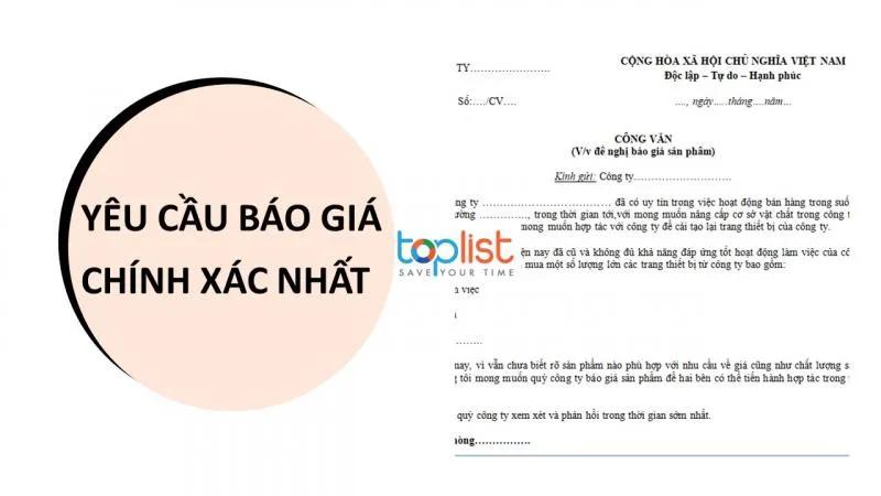 Top 4 Mẫu Yêu Cầu Báo Giá Chuẩn Mực Dành Cho Doanh Nghiệp