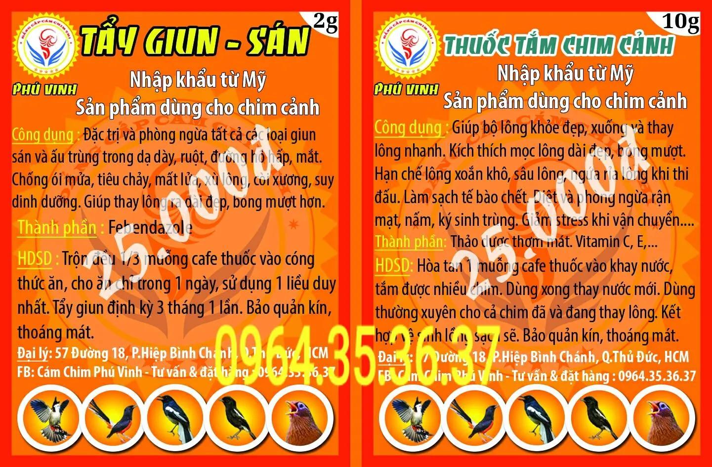 6 Thương hiệu thuốc chim cảnh đáng tin cậy nhất tại Việt Nam