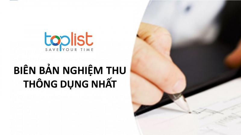 Top 7 mẫu biên bản nghiệm thu phổ biến hiện nay