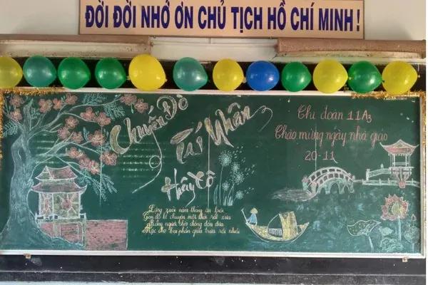 4 Mẫu Trang Trí Bảng 20/11 Đẹp Nhất Để Tri Ân Thầy Cô