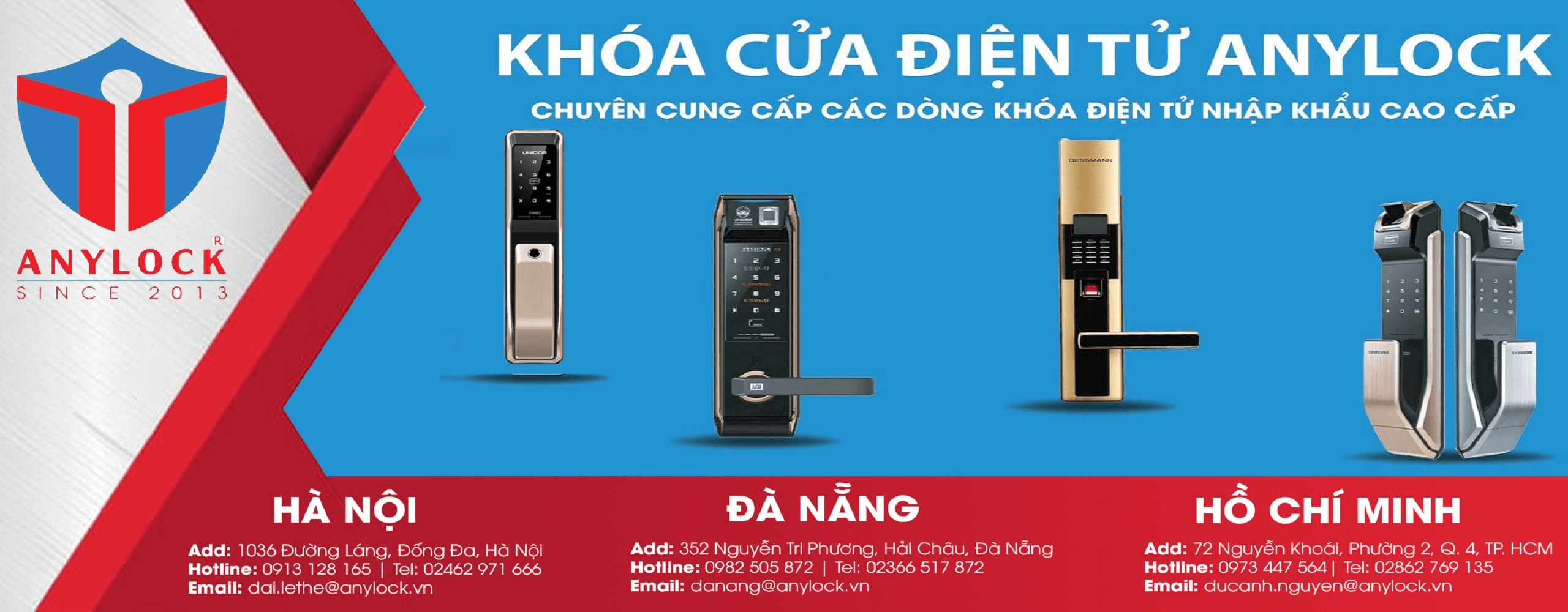 10 Địa chỉ uy tín hàng đầu cung cấp khóa cửa vân tay chất lượng tại thủ đô Hà Nội