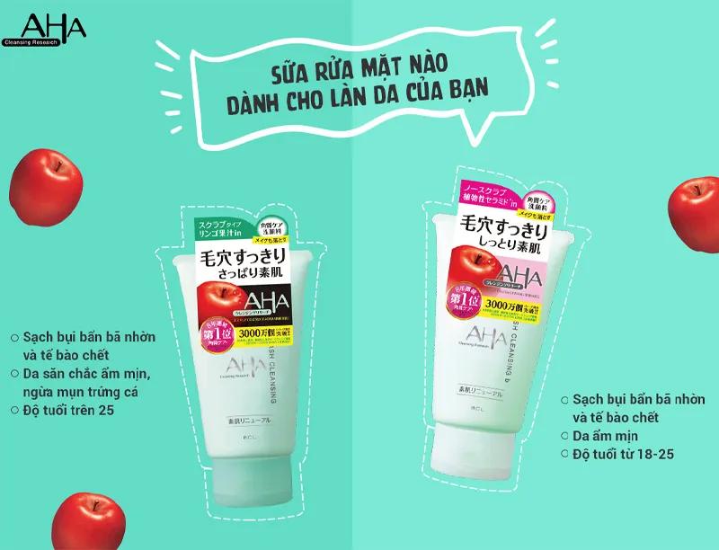 7 sản phẩm sữa rửa mặt AHA đình đám nhất thị trường hiện nay