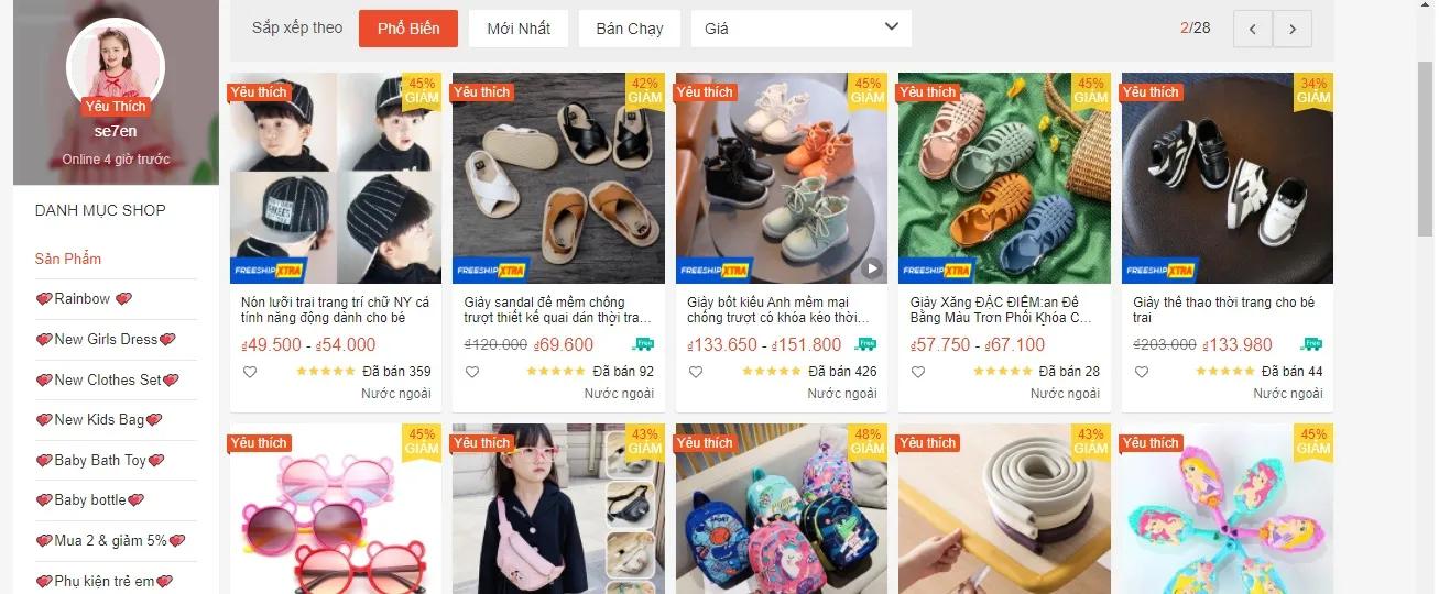 5 cửa hàng giày dép trẻ em đáng tin cậy nhất trên Shopee