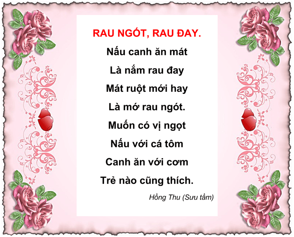 3 Giáo án dạy thơ 'Rau ngót rau đay' ấn tượng nhất cho bé mầm non