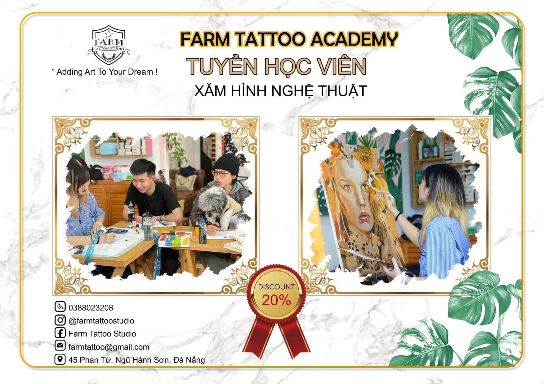 7 Địa điểm đào tạo xăm hình nghệ thuật chất lượng nhất Đà Nẵng