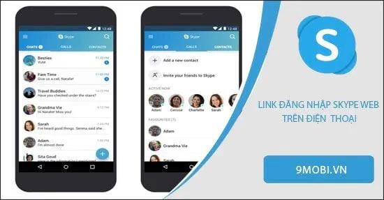 Hướng dẫn truy cập link đăng nhập Skype web trên điện thoại
