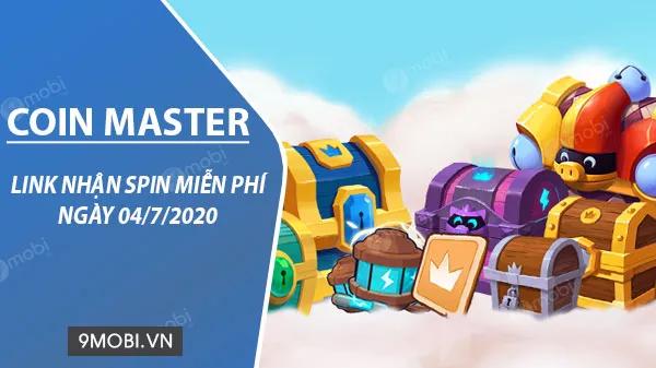 Link nhận Spin Coin Master miễn phí ngày 04/7/2020