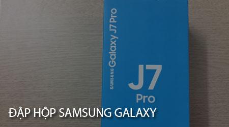 Trải nghiệm mở hộp Samsung Galaxy J7 Pro: Thiết kế máy ấn tượng, duy chỉ có phần vỏ hộp chưa thực sự hoàn hảo.