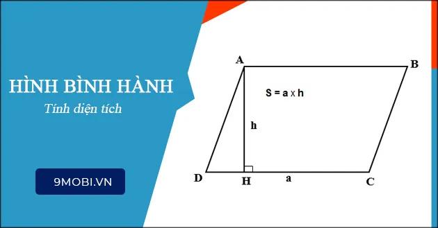 Hướng dẫn cách tính diện tích hình bình hành