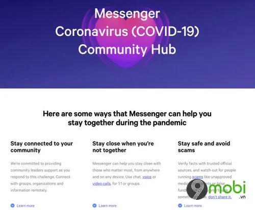 Facebook Messenger mang đến nguồn thông tin chính thống về COVID-19 cùng những phương pháp phòng ngừa hữu hiệu