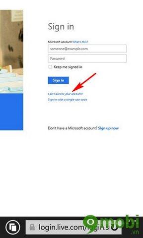 Khôi phục mật khẩu Microsoft trên điện thoại Windows Phone