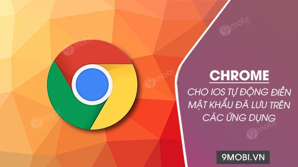 Chrome trên iPhone, iOS sẽ tự động điền mật khẩu đã lưu cho các ứng dụng