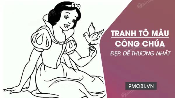 Những bức tranh tô màu công chúa ngọt ngào, dễ thương nhất cho các bé yêu thích sáng tạo.