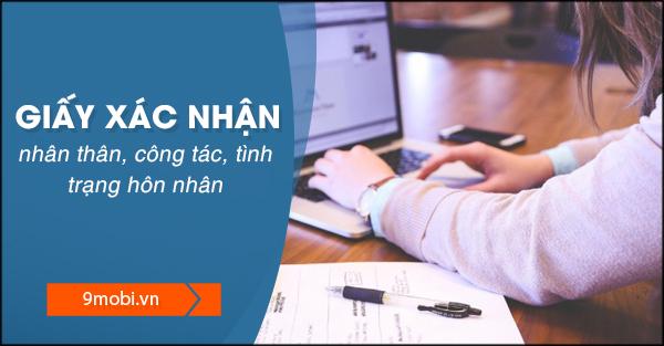 Mẫu giấy xác nhận thông tin cá nhân, công tác và tình trạng hôn nhân